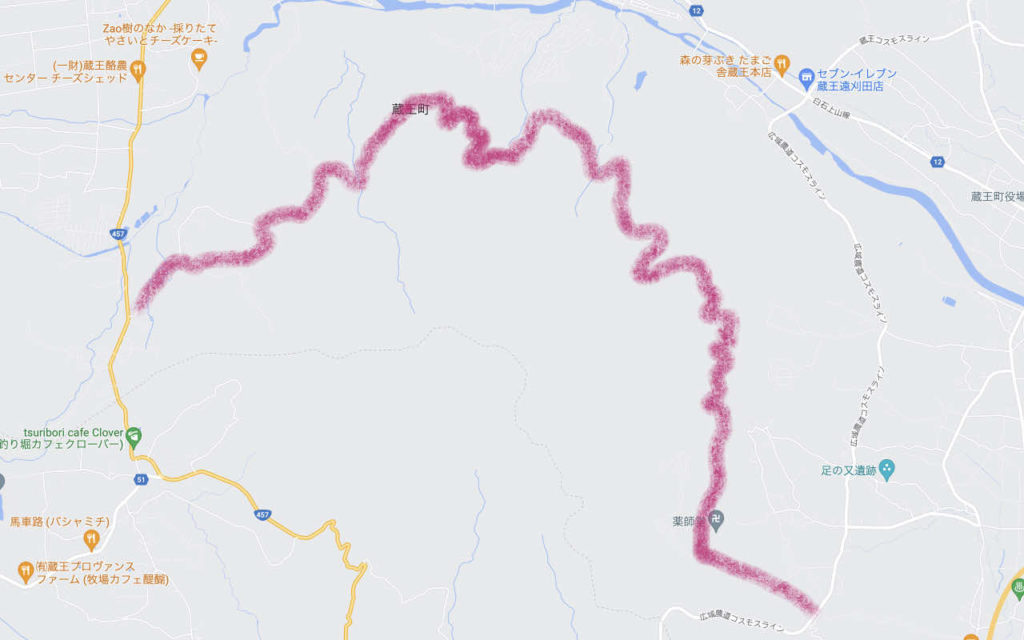 青麻山林道マップ